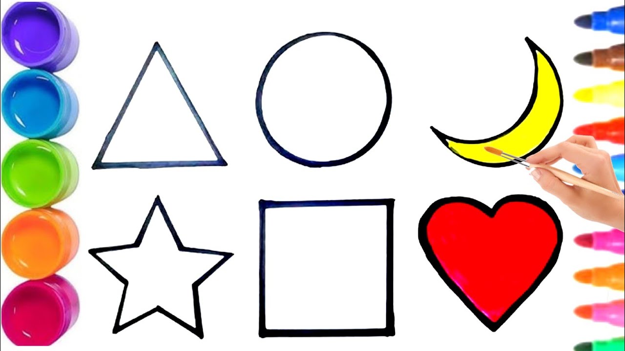 Shapes songs for kids and toddler 🍧😎Easy shapes drawing for kids 🎄🌈 ...