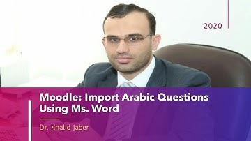 Moodle: Import Arabic Questions Using Ms  Word