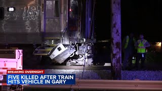 5 killed after South Shore train hits vehicle in Gary