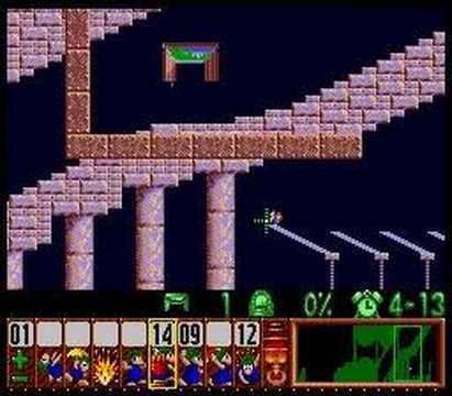 Lemmings - Mayhem Level 28 Solution