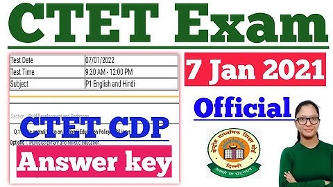 CTET Answer key 2022/CTET Answer key 2021/CTET Answer key/CTET Exam Analysis/CTET 7 Jan Answer key/