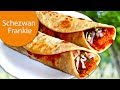 Spicy Schezwan Frankie | Street Style Veg Schezwan Aloo Franky Roll Recipe | Madhuras | Ep - 646