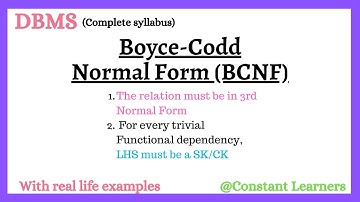 28. Boyce-Codd Normal Form | BCNF | #BCNF #normalform