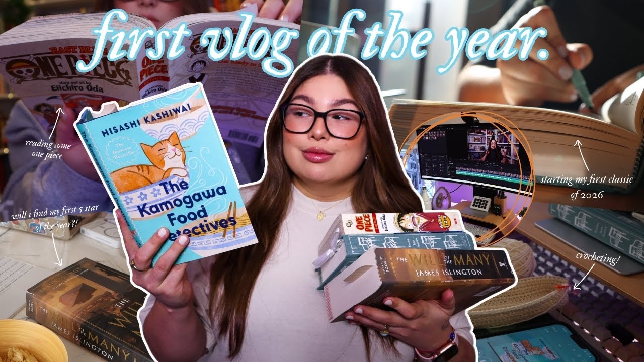 READING VLOG | trying to find my first 5 ⭐ of the year, crochet projects, journaling, and cozy days!