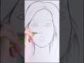 Girl face drawing viral art shorts