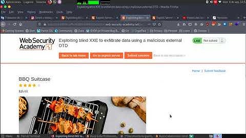 Exploiting blind XXE to exfiltrate data using a malicious external DTD