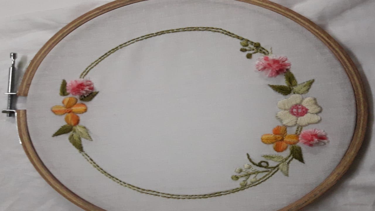 Easy Flower Embroidery, Hand Embroidery - YouTube