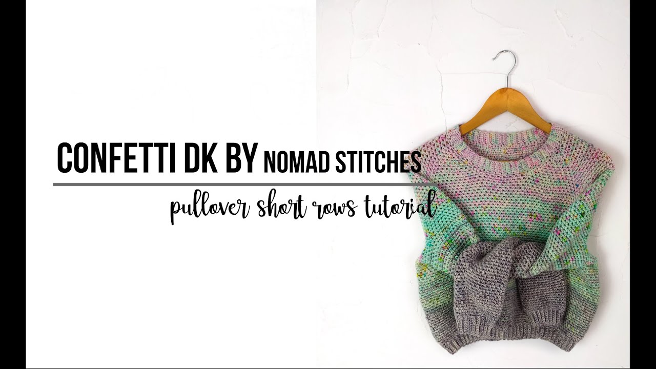Пуловер Confetti DK — как вязать укороченные ряды!