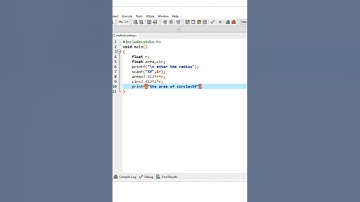 How to find area of circle and circumference using c programming language #bca#viral #learn