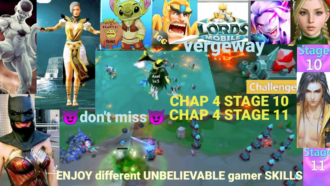 Lords Mobile vergeway chapter 4 stage 10 11 easy win SKILLS