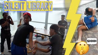 The Silent Library Challenge | SHHHH or We Get KICKED OUT!!!