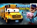 Wheels On The Bus Go Round And Round, Little Pig Goes To Town - Bus Cartoon for Kids