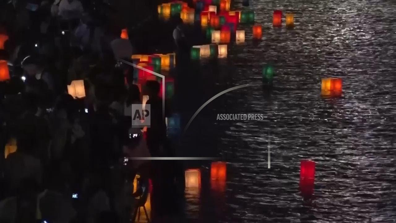 Lanterns light up Hiroshima river on 80th anniversary of