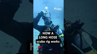Long hose configuration shown & explained 👌🛟🤿 #scubadiving #techdiving