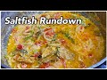 Jamaican Rundown, Salt fish Rundung simmer in Coconut milk! Delicious!