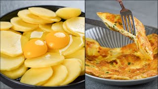 POTATO OMELETTE RECIPE | EASY SNACKS RECIPE | QUICK BREAKFAST RECIPE | POTATO SNACKS RECIPE