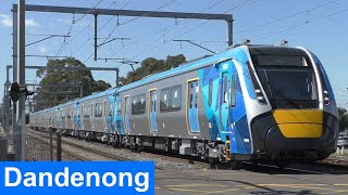 Trackside in Dandenong; Passenger Trains & Freight Trains - Melbourne Transport