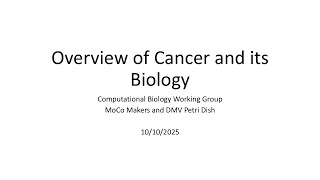 Introduction to Cancer Biology - Part 1