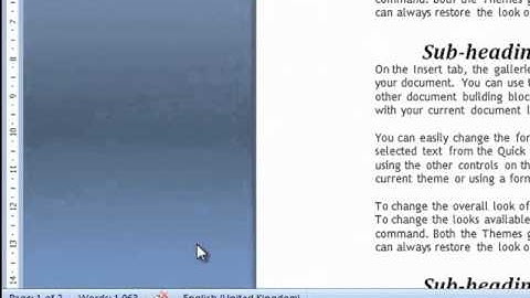 How to do a word count in Word 2007