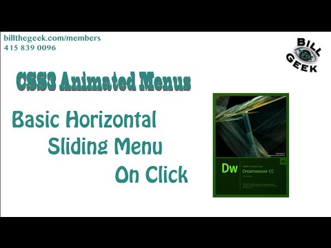 On Click CSS Horizontal Sliding Menu