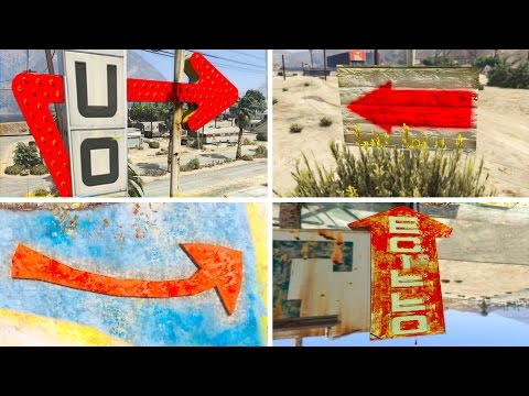 WHAT HAPPENS WHEN YOU FOLLOW THE SECRET HIDDEN ARROW SIGNS IN GTA 5? (GTA 5 Easter Eggs)