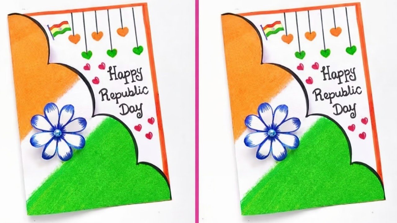 Republic Day Card Making at Home | 26 January Special Greeting Card 🇮🇳 