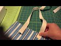Sewing a simple shopping bag. Part 3 - hemming the top and sewing the handles.