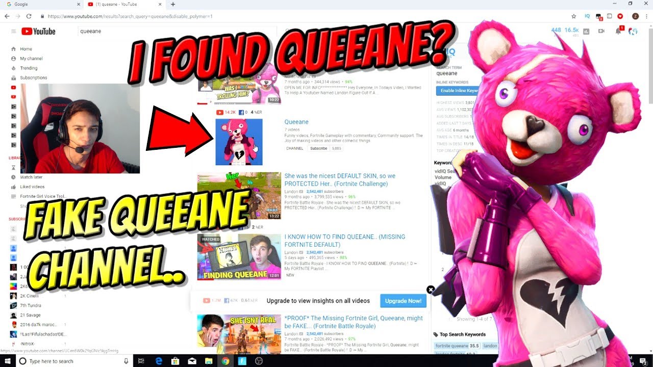 I Thought I Found The Missing Fortnite Girl Queeane! (Missing Fortnite Default)
