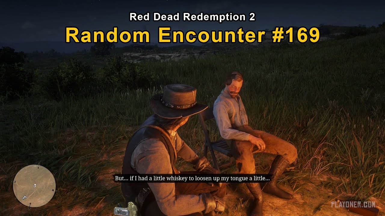 Drunk man by fire - Random Encounter 