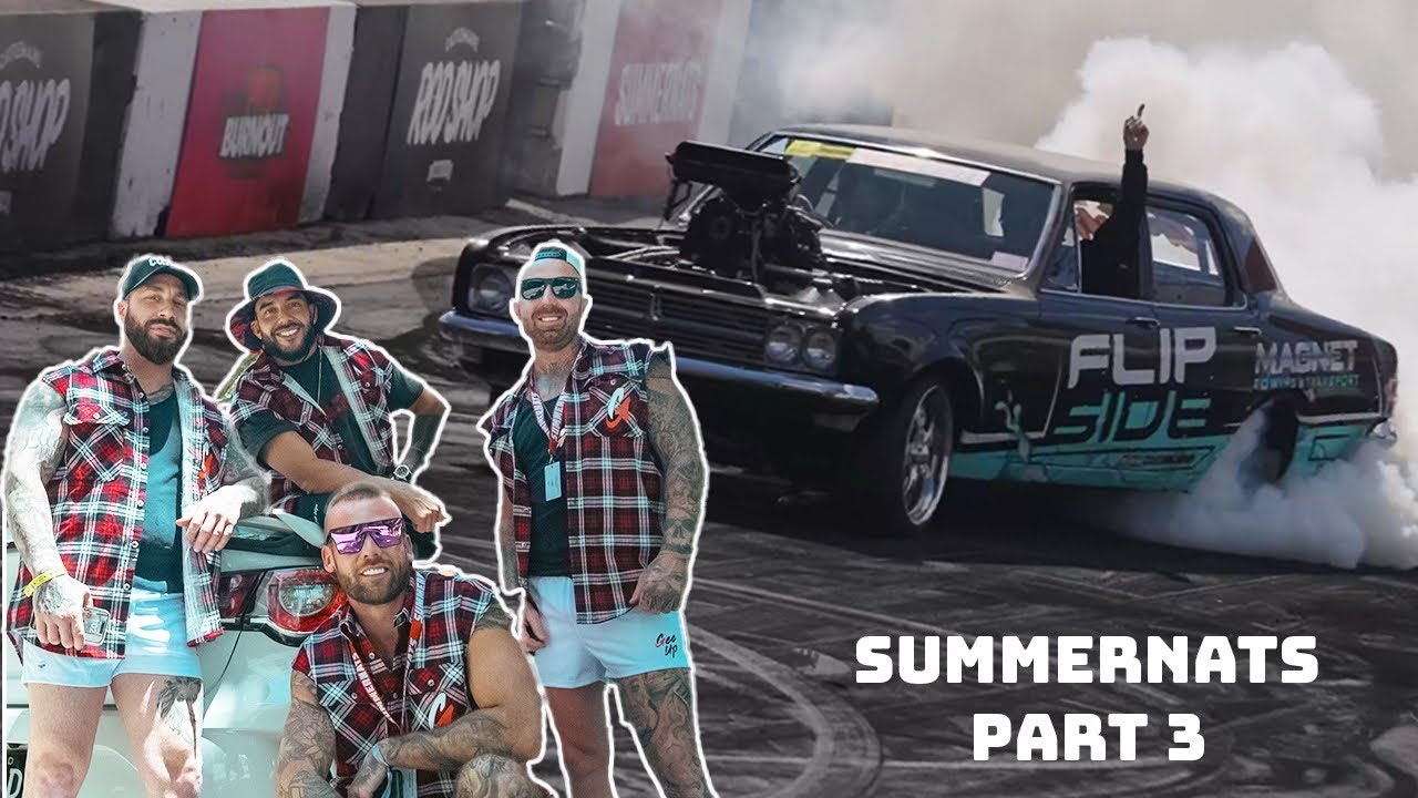 SUMMERNATS 37 PART 3: INSANE BURNOUTS! HSV COUPE GTO & SENATOR SKIDS!