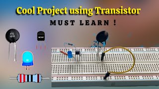 Diy heat sensor circuit on breadboard using Thermistor and Bc547 transistor. Easy to build !