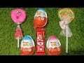1000 Colored Glitter Kinder Joy opening ASMR | サプライズたまごおもちゃがたくさんオープン
