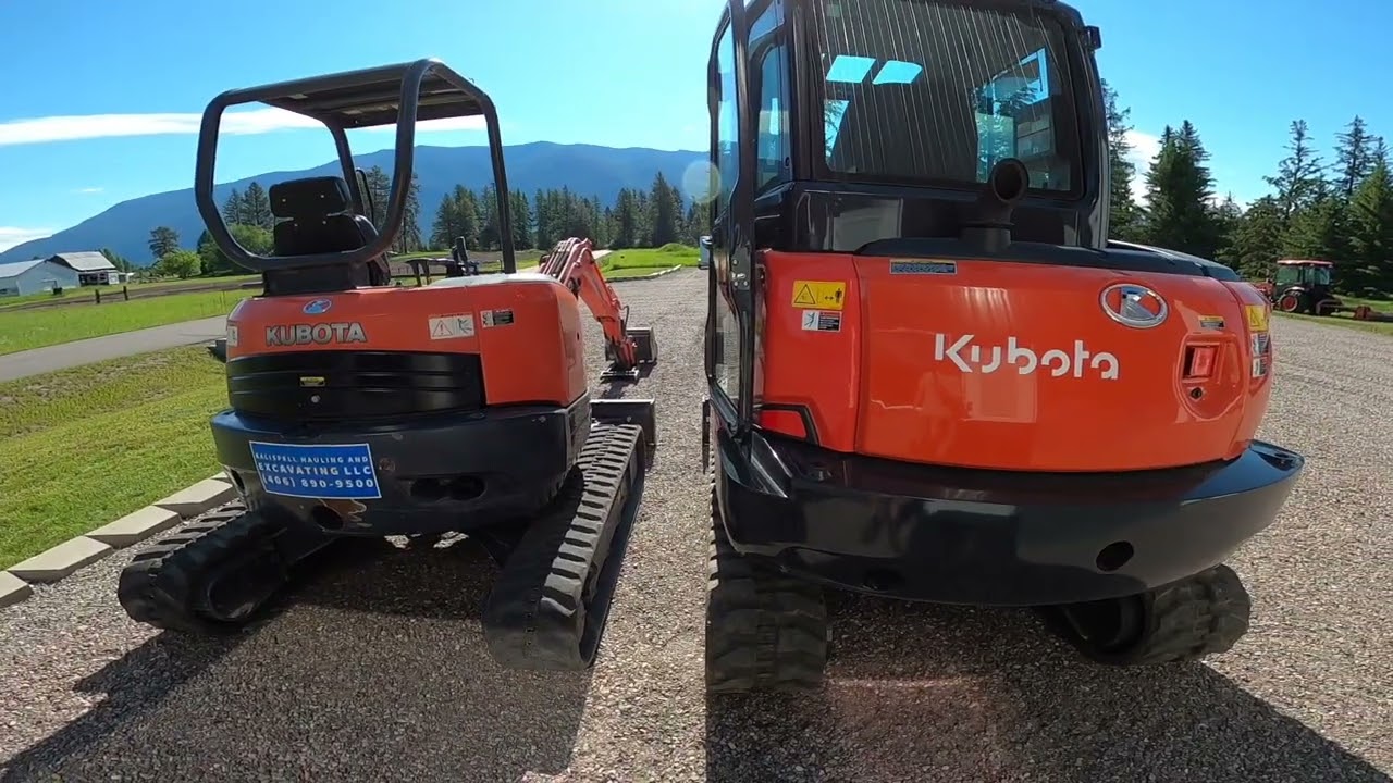 Kubota U35 vs KX040 - YouTube