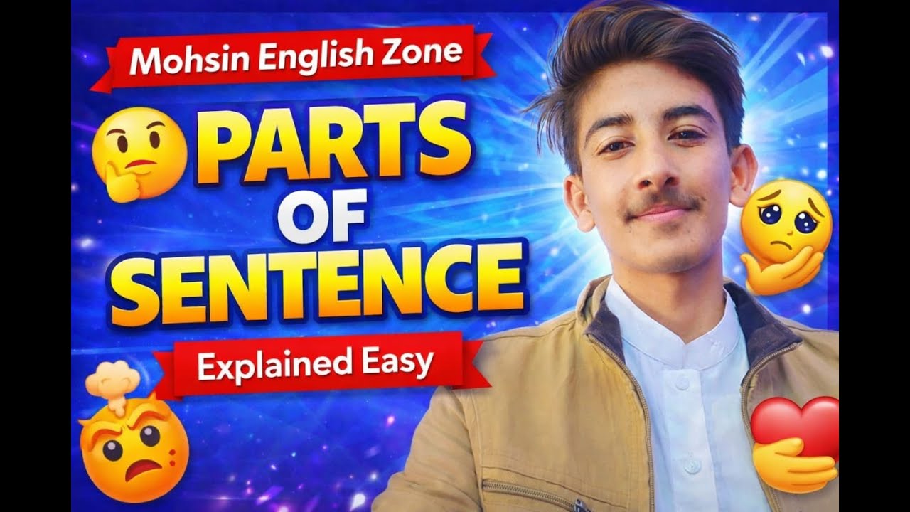 Parts Of Sentence Explained Clearly  You Must Know | Subject And Predicate | Mohsin English Zone