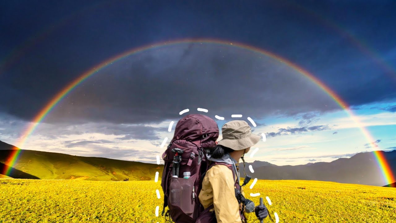 这是我人生中离彩虹最近的一次！在格聂冰川下淋暴雨 | 探索格聂神山