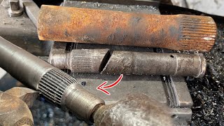 How Made a Broken Steering Worm Rod with a Technical Process of Toyota Hiace