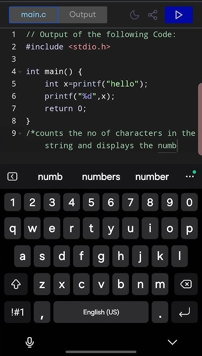Output of the code in C Language - YouTube