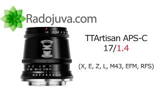 Ttartisan Aps-C Dj-Optical 17Mm F1.4 E, X, Z, L, M43, Efm, Rfs
