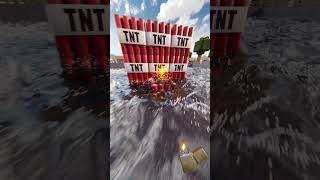 Massive Tnt Vs Water Explosion / Minecraft Rtx #Minecraft #Shorts