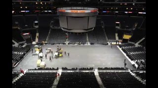 STAPLES Center LA Clippers to LA Lakers Court Time lapse - January 31, 2016