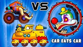 Машина Ест Машину 1 2 3 - ВСЕ ФИНАЛЬНЫЕ БОССЫ в Хищных Машинках Car Eats Car