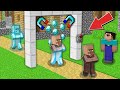 Minecraft NOOB vs PRO: WHY NOOB BUILD SECRET MAGNETIC STATION TO ROB DIAMOND VILLAGER 100% trolling