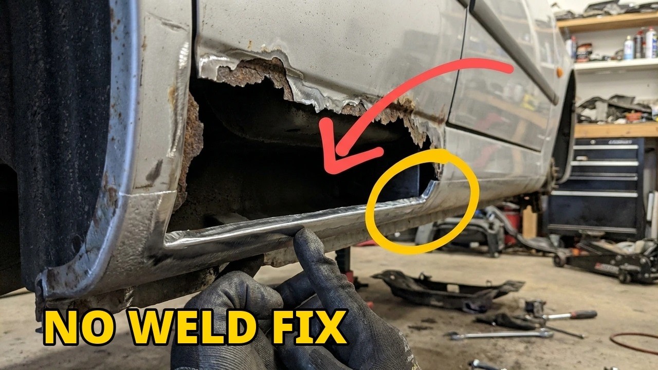 C1500 Rocker Panel Rust How to Fix Rocker Panel Rust Without Welding - YouTube