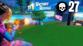 27 Elimination Solo vs Squads Win Full Gameplay Fortnite Chapter 3 Season 3 (PS4 Controller)