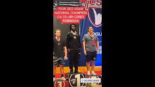 PI Champion, Corey Robinson wins GOLD at 2022 USA Weightlifitng Nationals Week