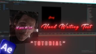 Hand Writing Text Animation | After Effects Tutorial