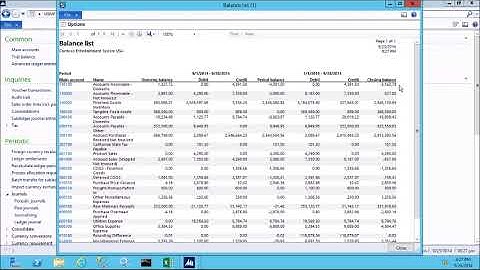 Microsoft Dynamics AX2012 R3 | General Ledger Inquiry Reports