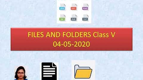 Files and  folders class 5