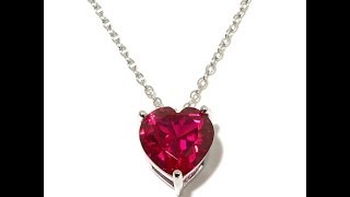 Absolute Created Ruby Heart Earrings Wealth