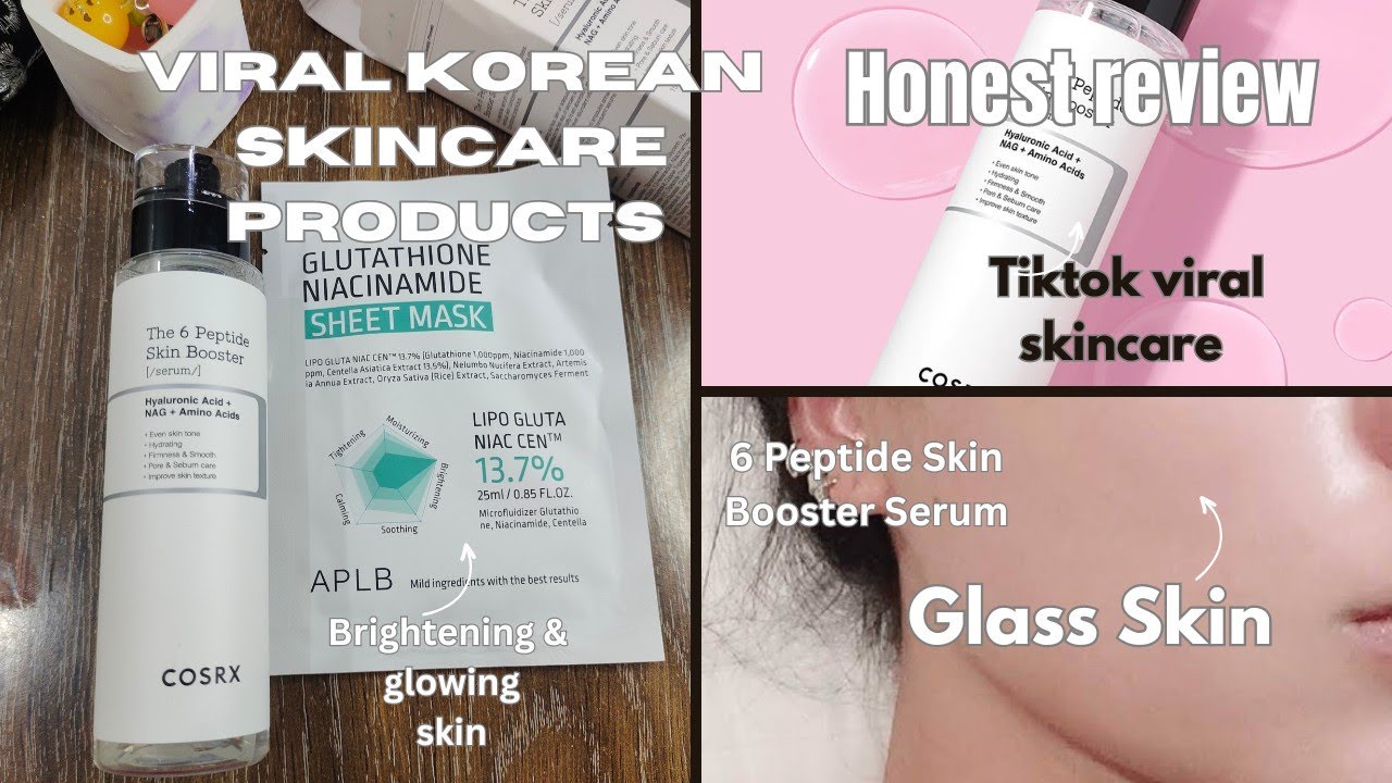 Viral Korean Skincare Products Honest Review | Cosrx 6 Peptide Skin ...